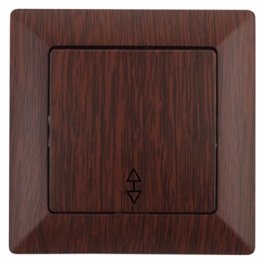 Фотография товара 'Эра Переключатель Intro Solo 4-103-10 одноклавишный 10А-250В, IP20, СУ, венге Б0053583'