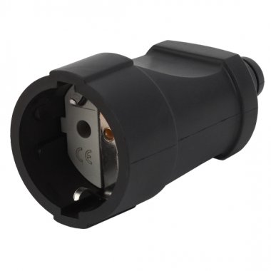 Фотография товара 'Эра Розетка Rx4-B кабельная с заземлением прямая ПВХ 16A черная Б0039685'