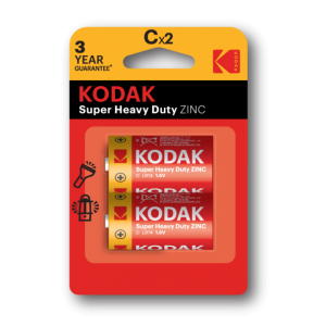 Фотография товара 'Эра Батарейки Kodak R14-2BL SUPER HEAVY DUTY Zinc Б0005136'