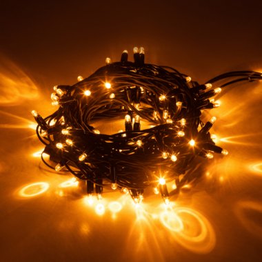 Фотография товара 'Эра Гирлянда ERAPS-NZ2 светодиодная новогодняя нить уличная 10 м желтая 100 LED Б0060544'