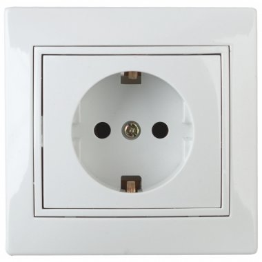 Фотография товара 'Эра Розетка 2P+E Schuko со шторками, 16А-250В, СУ, Al+Cu, Plano, белый (10/200/2000) Б0038595'