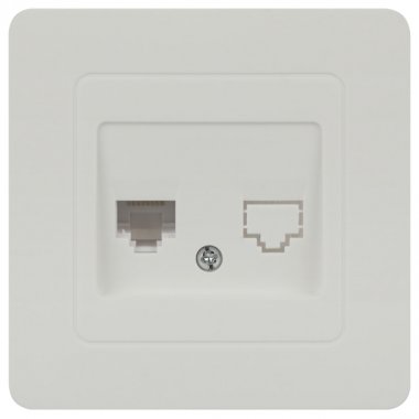 Фотография товара 'Эра Розетка Intro 7-303-01 Style информационная RJ45, СУ, белый Б0060649'