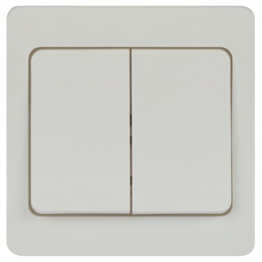 Фотография товара 'Эра Выключатель Intro 7-104-01 Style двойной, 10А-250В, IP20, СУ, белый Б0060617'