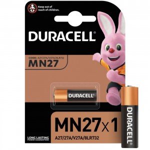 Фотография товара 'Эра Duracell MN27 (10/100/9000) Щелочная батарейка MN27 для сигнализаций A0000027'