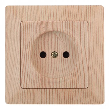 Фотография товара 'Эра Розетка 2P, 16А-250В, СУ, Solo, сосна Б0043311'