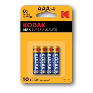 Фотография товара 'Эра Батарейки Kodak LR03-4BL MAX SUPER Alkaline Б0005124'