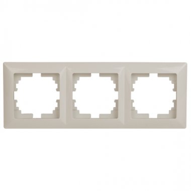 Фотография товара 'Эра Рамка для розеток и выключателей Intro Solo 4-503-02 на 3 поста, СУ, слоновая кость Б0043418'