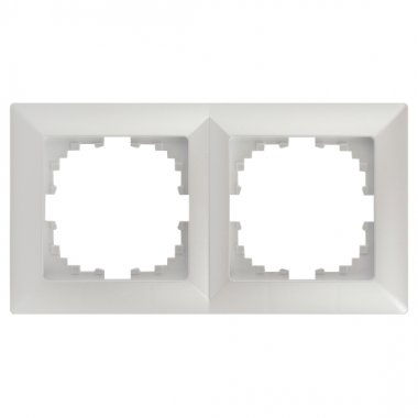 Фотография товара 'Эра Рамка для розеток и выключателей Intro Solo 4-502-06 на 2 поста, СУ, перламутр Б0053995'