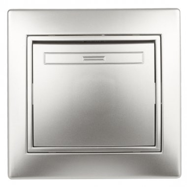 Фотография товара 'Эра Выключатель Intro Plano 1-101-03 одноклавишный, 10А-250В, IP20, СУ, алюминий Б0053723'