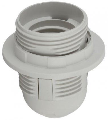 Фотография товара 'Эра Патрон Е27 с кольцом, пластик, белый Б0043748'