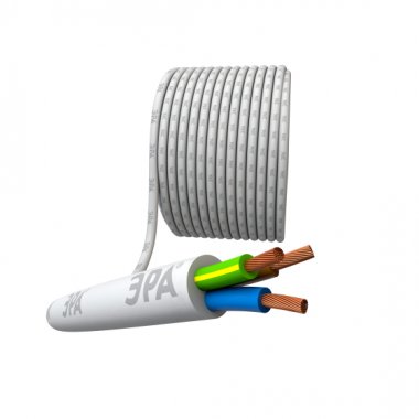 Фотография товара 'Эра Провод ПВС 3х2,5 мм2 10м белый Б0058831'