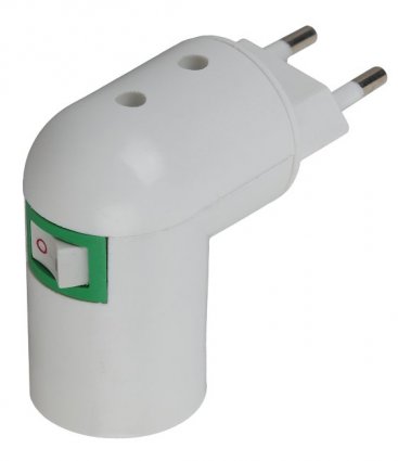 Фотография товара 'Эра Переходник вилка-Е27 с выключателем, Б0027981'