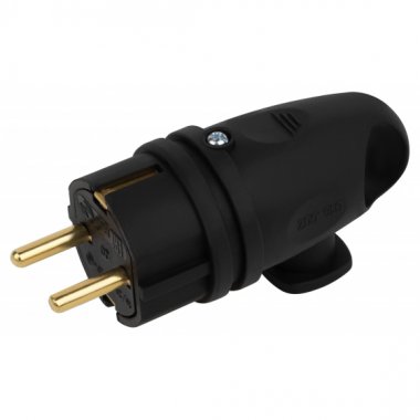 Фотография товара 'ЭРА VX10-B-IP44 Вилка каучуковая c заземлением'