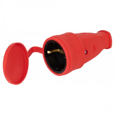 Фотография товара 'ЭРА RX10-R-IP44 Розетка каучуковая c заземлением'