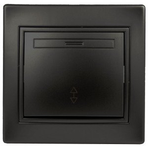 Фотография товара 'Эра Переключатель, 10А-250В, IP20, СУ, Plano, антрацит (10/200/2400) Б0044562'