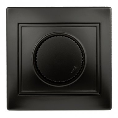 Фотография товара 'Эра Светорегулятор Intro Plano 1-401-05 (диммер) поворотный, 600Вт 230В, IP20, СУ, антрацит Б0053938'