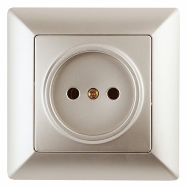 Фотография товара 'Эра Розетка Intro Solo 4-201-04 без заземления 2P, 16А-250В, IP20, СУ, шампань Б0053644'