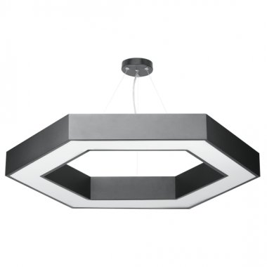 Фотография товара 'Эра Светильник LED Geometria SPO-123-B-40K-045 Hexagon 45Вт 4000K 2500Лм IP40 600*80 черный подвесной драйвер внутри Б0058879'