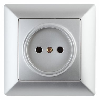 Фотография товара 'Эра Розетка 2P, 16А-250В, СУ, Solo, алюминий Б0043307'