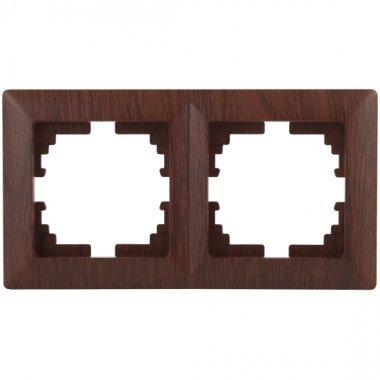 Фотография товара 'Эра Рамка для розеток и выключателей Intro Solo 4-502-10 на 2 поста, СУ, венге Б0043415'