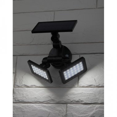 Фотография товара 'Эра ERAFS020-41 Фасадный светильник с двумя световыми панелями на солнечной батарее,2х24LED,180lm Б0044489'