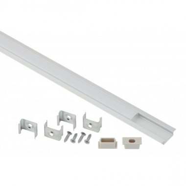 Фотография товара 'Эра Комплект с врезным анодированным профилем с фланцем CAB251 21х6мм, 2м Б0039464'