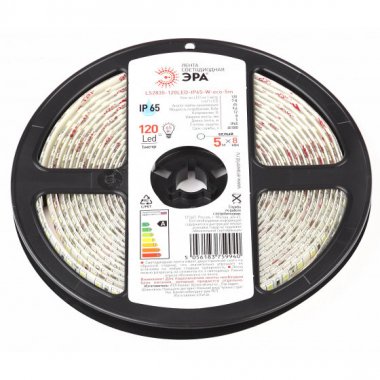 Фотография товара 'Эра Лента светодиодная LS2835-120LED-IP65-W-eco-5m Б0035599'
