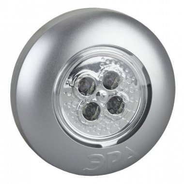 Фотография товара 'Эра Фонарь SB-503 пушлайт Аврора 4xLED, 3xAAA, серебристый Б0029183'