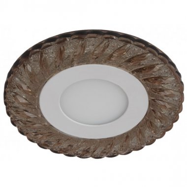 Фотография товара 'Эра Светильник DK LED 15 CHP/WH светодиодный круглый белая подсветка 3+3W шампань/белый Б0036496'