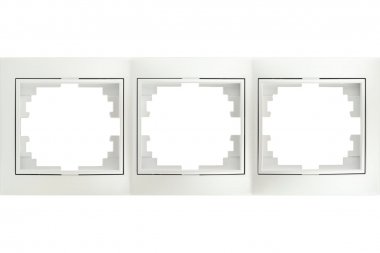 Фотография товара 'Эра Рамка для розеток и выключателей Intro Plano 1-503-06 на 3 поста горизонтальная, СУ, перламутр Б0053990'
