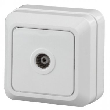 Фотография товара 'Эра Розетка TV одиночная, ОУ, Quadro, б.м.п., белый Б0038872'