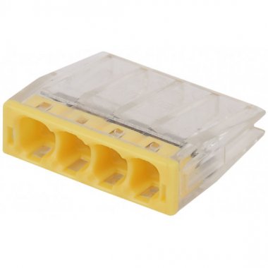 Фотография товара 'Эра NO-224-24 Клемма СМК компактная серии 204, 4 отверстия, 0,5-2,5 мм2 Б0043942'