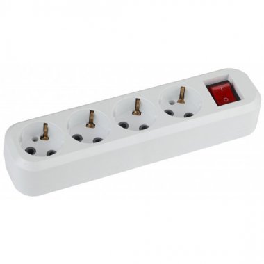 Фотография товара 'Эра Колодка 4гн, зазeмл, выкл (20/960) Б0028344'