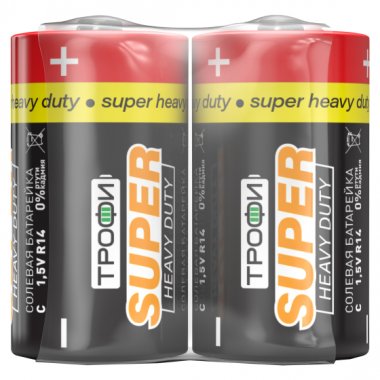 Фотография товара 'Эра Батарейки Трофи R14-2S SUPER HAEVY DUTY Zinc C0033713'