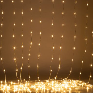 Фотография товара 'Эра Светодиодная новогодняя гирлянда ENIN-300WL гирлянда занавес водопад теплый белый 3*2,8 м 280 LED IP20 Б0060418'