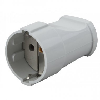 Фотография товара 'Эра Розетка кабельная с/з прямая 16A белая (24/384/4608) Б0039682'