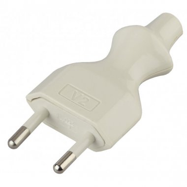 Фотография товара 'Эра Вилка б/з 6A прямой ввод белая (10/200/8400) Б0019184'