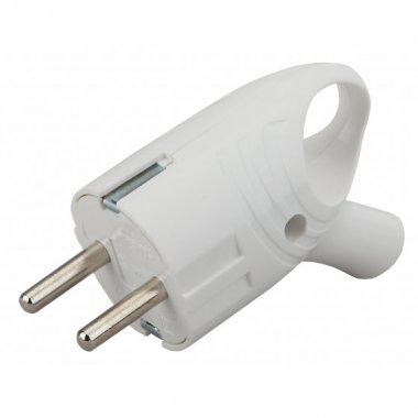 Фотография товара 'Эра Вилка с/з угловая с кольцом 16A белая (24/480/5760) Б0039676'