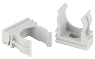 Фотография товара 'Эра Крепеж-клипса (cерый) для трубы d 20мм Б0043234'