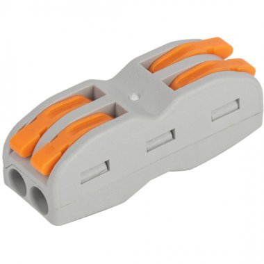 Фотография товара 'Эра Клемма ЭРА серия 422 проходная 2 плюса с рычагом 0.08-4мм2 Б0057074'