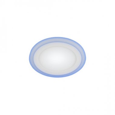 Фотография товара 'Эра Светильник LED 3-9 BL светодиодный круглый c cиней подсветкой LED 9W 220V 4000K Б0017493'