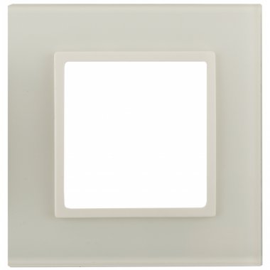 Фотография товара 'Эра Рамка для розеток и выключателей Elegance 14-5101-02 на 1 пост, стекло, Б0059167'