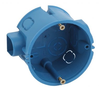 Фотография товара 'Эра Коробка установочная КУТС 68х45мм для твердых стен саморез., стыковочные узлы синяя IP20 Б0039186'