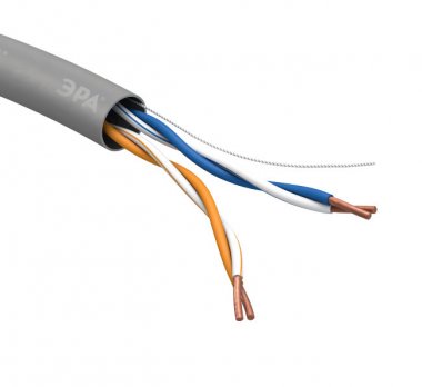 Фотография товара 'Эра Кабель витая пара U/UTP 2x2x24AWG Cat5e CU PVC 305м SIMPLE Б0044425'
