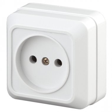 Фотография товара 'Эра Розетка 2P, 16А-250В, ОУ, б.м.п., Quadro, белый Б0038870'