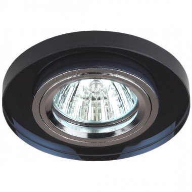 Фотография товара 'Эра Светильник DK7 CH/BK декор стекло круглое MR16,12V/220V, 50W, хром/черный C0043793'