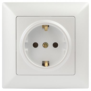 Фотография товара 'Эра Розетка Intro Solo 4-202-06 с заземлением 2P+E Schuko, 16А-250В, IP20, СУ, перламутр Б0053654'