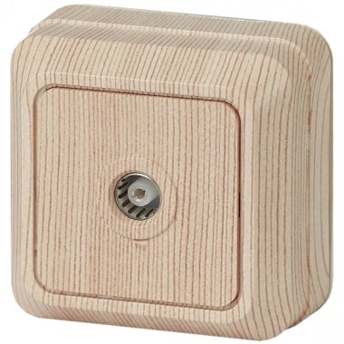 Фотография товара 'Эра Розетка Intro Quadro 2-301-11 TV одиночная, IP20, ОУ, сосна Б0027660'