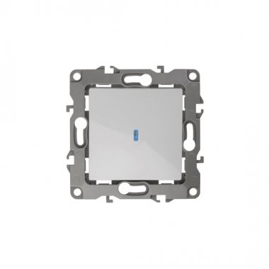 Фотография товара 'Эра Выключатель с подсветкой, 10АХ-250В, Эра12, белый Б0014633'