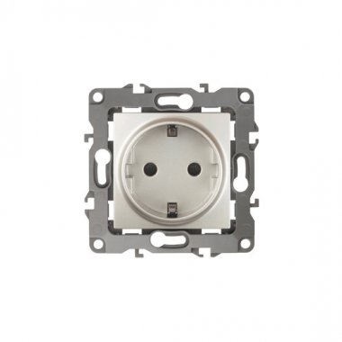 Фотография товара 'Эра Розетка 2P+E Schuko, 16АХ-250В, без м.лапок, Эра12, перламутр Б0019310'